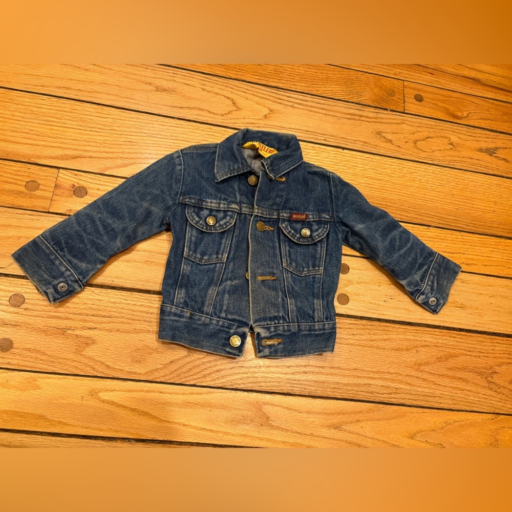 Rustler Kids Blue Denim Jacket size 6/7 90s Y2K Made in USA